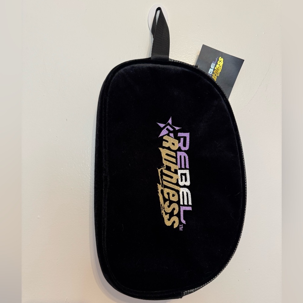 Rebel Ruthless Athletic Shoe Bag Velvet Mesh Black Cheer Gym Sports